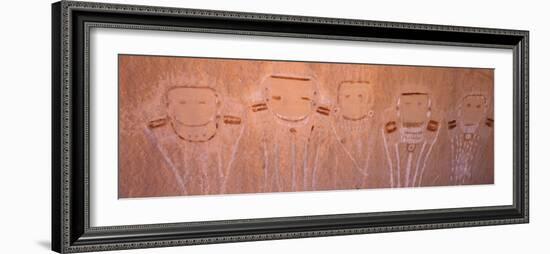 Pictographs on Rock Face, Canyonlands National Park, San Juan County, Utah, USA-null-Framed Photographic Print