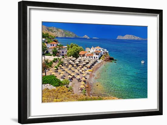 Pictorial Beaches of Greece - Hydra Island-leoks-Framed Photographic Print