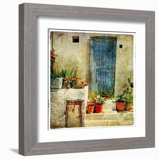 Pictorial Greek Villages-Maugli-l-Framed Art Print