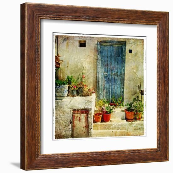 Pictorial Greek Villages-Maugli-l-Framed Art Print