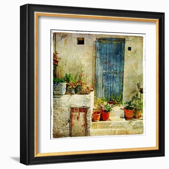 Pictorial Greek Villages-Maugli-l-Framed Art Print