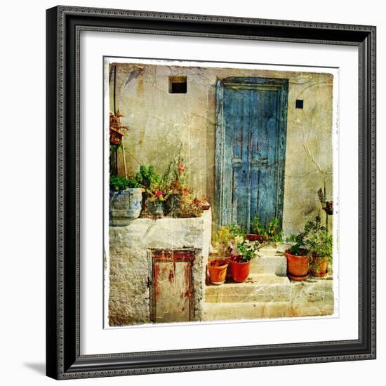 Pictorial Greek Villages-Maugli-l-Framed Art Print