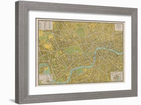 Pictorial Map of London-null-Framed Premium Giclee Print