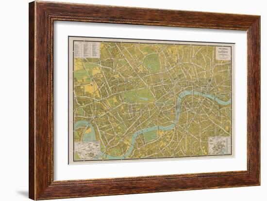 Pictorial Map of London-null-Framed Premium Giclee Print