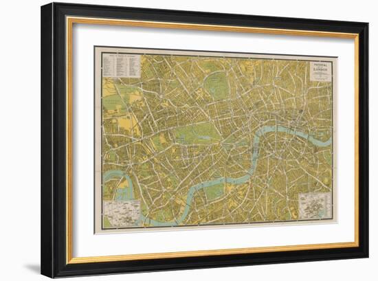 Pictorial Map of London-null-Framed Premium Giclee Print