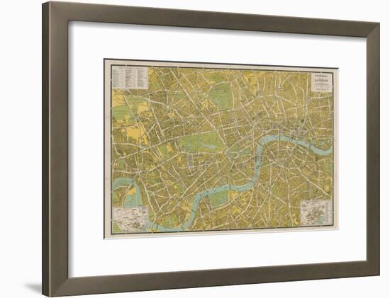 Pictorial Map of London-null-Framed Giclee Print