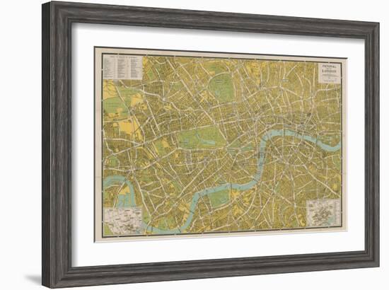 Pictorial Map of London-null-Framed Giclee Print