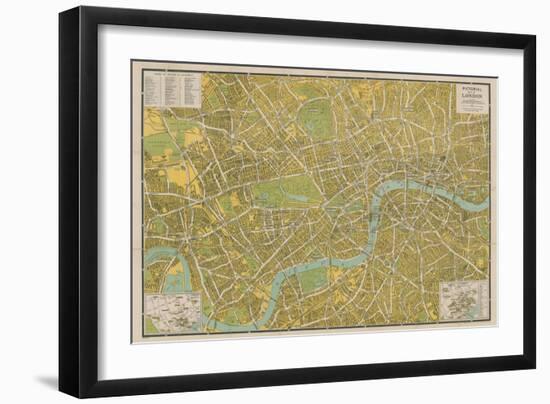 Pictorial Map of London-null-Framed Giclee Print