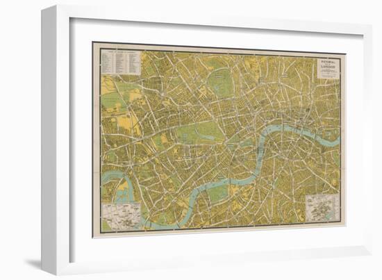 Pictorial Map of London-null-Framed Giclee Print