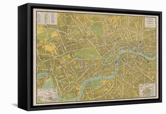 Pictorial Map of London-null-Framed Premier Image Canvas