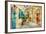 Pictorial Old Streets Of Greece - Picture In Painting Style-Maugli-l-Framed Premium Giclee Print