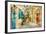 Pictorial Old Streets Of Greece - Picture In Painting Style-Maugli-l-Framed Premium Giclee Print