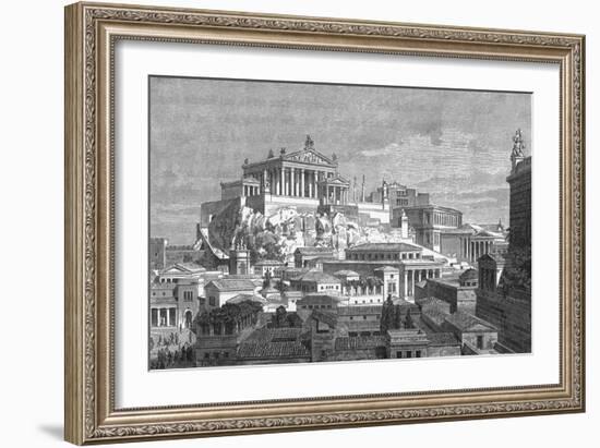 Pictorial Reconstruction of the Capitol, Rome, Italy-J Buhlmann-Framed Art Print