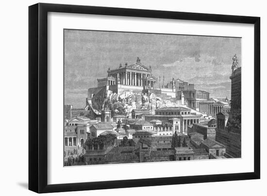 Pictorial Reconstruction of the Capitol, Rome, Italy-J Buhlmann-Framed Art Print