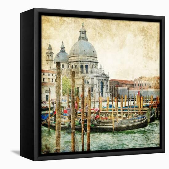 Pictorial Venice - Artwork In Painting Style-Maugli-l-Framed Stretched Canvas