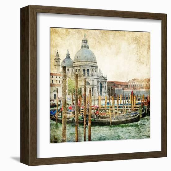 Pictorial Venice - Artwork In Painting Style-Maugli-l-Framed Art Print