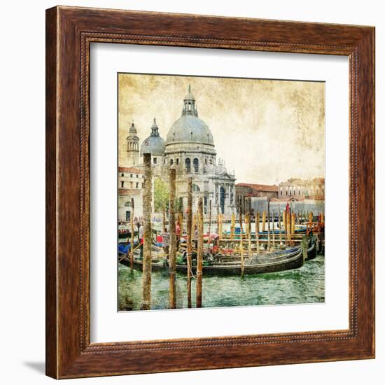 Pictorial Venice - Artwork In Painting Style-Maugli-l-Framed Art Print