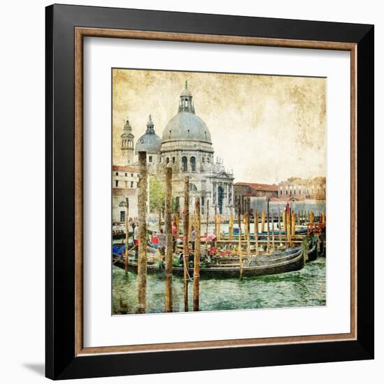 Pictorial Venice - Artwork In Painting Style-Maugli-l-Framed Art Print