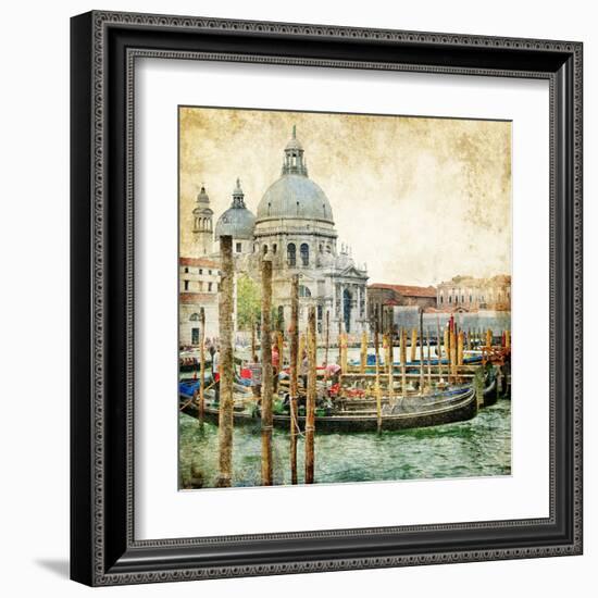 Pictorial Venice - Artwork In Painting Style-Maugli-l-Framed Art Print