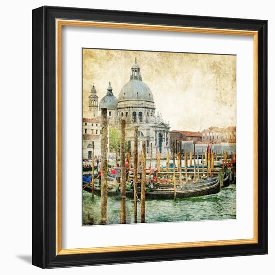 Pictorial Venice - Artwork In Painting Style-Maugli-l-Framed Art Print