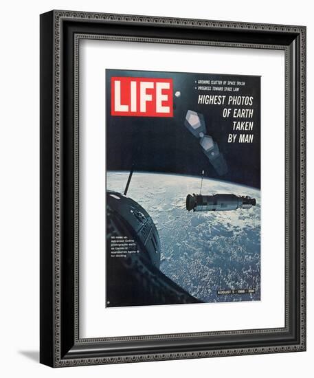 Picture from Aboard Gemini 10, Floating 185 Miles Above the Earth, August 5, 1966-Michael Collins-Framed Photographic Print