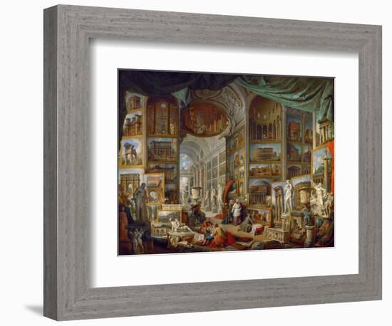 Picture Gallery with Views of Ancient Rome (Roma Antic)-Giovanni Paolo Panini-Framed Giclee Print