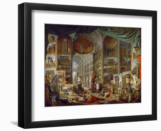 Picture Gallery with Views of Ancient Rome (Roma Antic)-Giovanni Paolo Panini-Framed Giclee Print