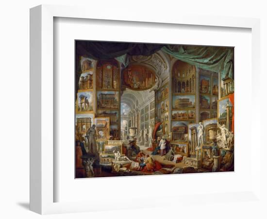 Picture Gallery with Views of Ancient Rome (Roma Antic)-Giovanni Paolo Panini-Framed Giclee Print