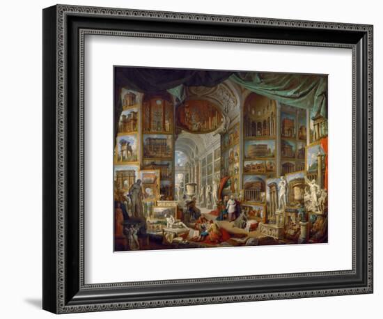 Picture Gallery with Views of Ancient Rome (Roma Antic)-Giovanni Paolo Panini-Framed Giclee Print