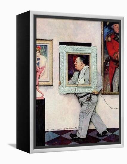 "Picture Hanger" or "Museum Worker", March 2,1946-Norman Rockwell-Framed Premier Image Canvas
