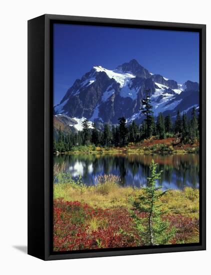 Picture Lake and Mount Shuksan at Heather Meadows, Washington, USA-Jamie & Judy Wild-Framed Premier Image Canvas