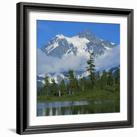 Picture Lake and Mt Shuksan, North Cascades NP, Washington, USA-Charles Gurche-Framed Photographic Print