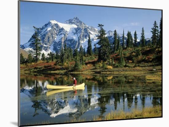 Picture Lake Mount Shuksan, Washington, USA-null-Mounted Photographic Print