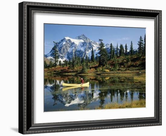 Picture Lake Mount Shuksan, Washington, USA-null-Framed Photographic Print