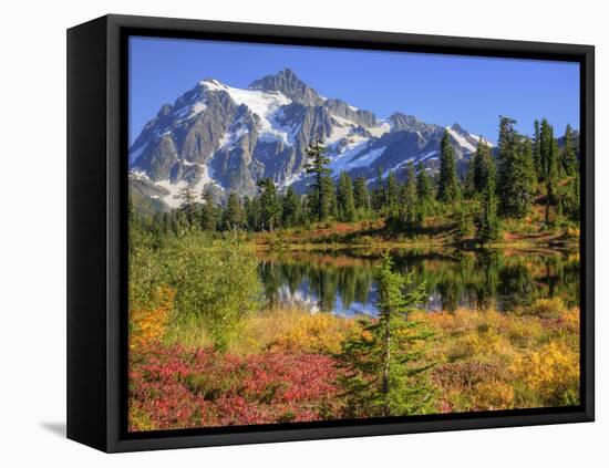 Picture Lake, Mt. Shuksan, Heather Meadows Recreation Area, Washington, Usa-Jamie & Judy Wild-Framed Premier Image Canvas