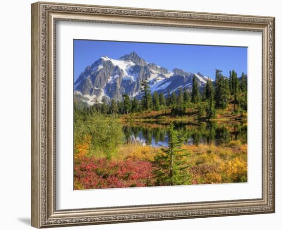 Picture Lake, Mt. Shuksan, Heather Meadows Recreation Area, Washington, Usa-Jamie & Judy Wild-Framed Photographic Print