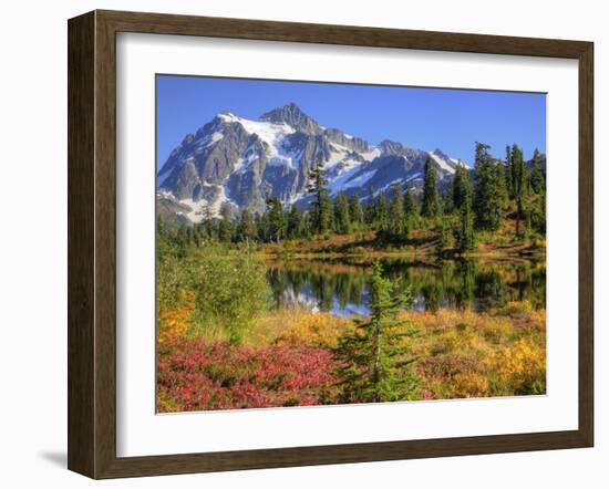 Picture Lake, Mt. Shuksan, Heather Meadows Recreation Area, Washington, Usa-Jamie & Judy Wild-Framed Photographic Print