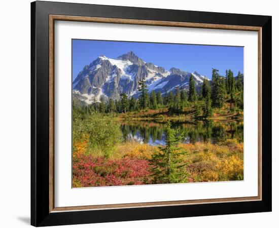 Picture Lake, Mt. Shuksan, Heather Meadows Recreation Area, Washington, Usa-Jamie & Judy Wild-Framed Photographic Print