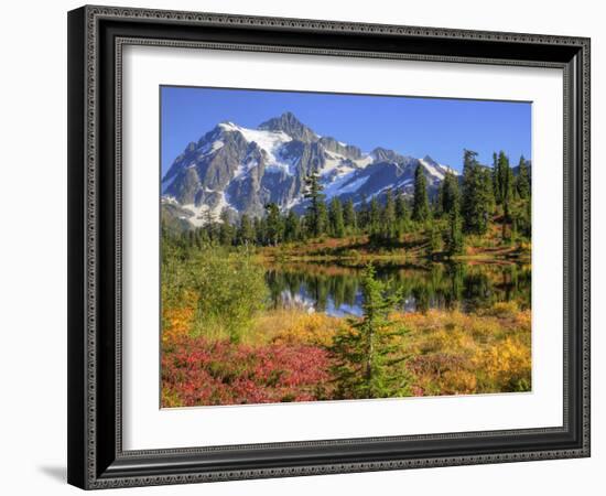 Picture Lake, Mt. Shuksan, Heather Meadows Recreation Area, Washington, Usa-Jamie & Judy Wild-Framed Photographic Print