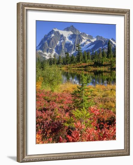 Picture Lake, Mt. Shuksan, Heather Meadows Recreation Area, Washington, Usa-Jamie & Judy Wild-Framed Photographic Print
