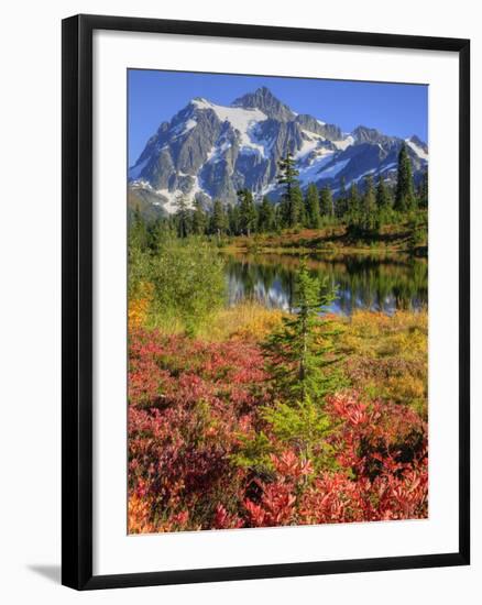 Picture Lake, Mt. Shuksan, Heather Meadows Recreation Area, Washington, Usa-Jamie & Judy Wild-Framed Photographic Print