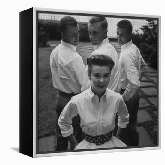 Picture of an Woman with a "Butch Haircut"-Nina Leen-Framed Premier Image Canvas