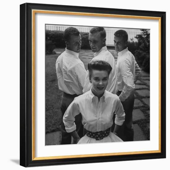 Picture of an Woman with a "Butch Haircut"-Nina Leen-Framed Photographic Print