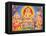 Picture of Hindu Gods Ganesh, Ayappa and Subramania, India, Asia-Godong-Framed Premier Image Canvas