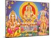 Picture of Hindu Gods Ganesh, Ayappa and Subramania, India, Asia-Godong-Mounted Photographic Print