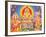 Picture of Hindu Gods Ganesh, Ayappa and Subramania, India, Asia-Godong-Framed Photographic Print