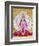 Picture of Lakshmi, Goddess of Wealth and Consort of Lord Vishnu, Sitting Holding Lotus Flowers, Ha-Godong-Framed Photographic Print