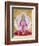 Picture of Lakshmi, Goddess of Wealth and Consort of Lord Vishnu, Sitting Holding Lotus Flowers, Ha-Godong-Framed Photographic Print