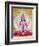 Picture of Lakshmi, Goddess of Wealth and Consort of Lord Vishnu, Sitting Holding Lotus Flowers, Ha-Godong-Framed Photographic Print