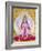 Picture of Lakshmi, Goddess of Wealth and Consort of Lord Vishnu, Sitting Holding Lotus Flowers, Ha-Godong-Framed Photographic Print